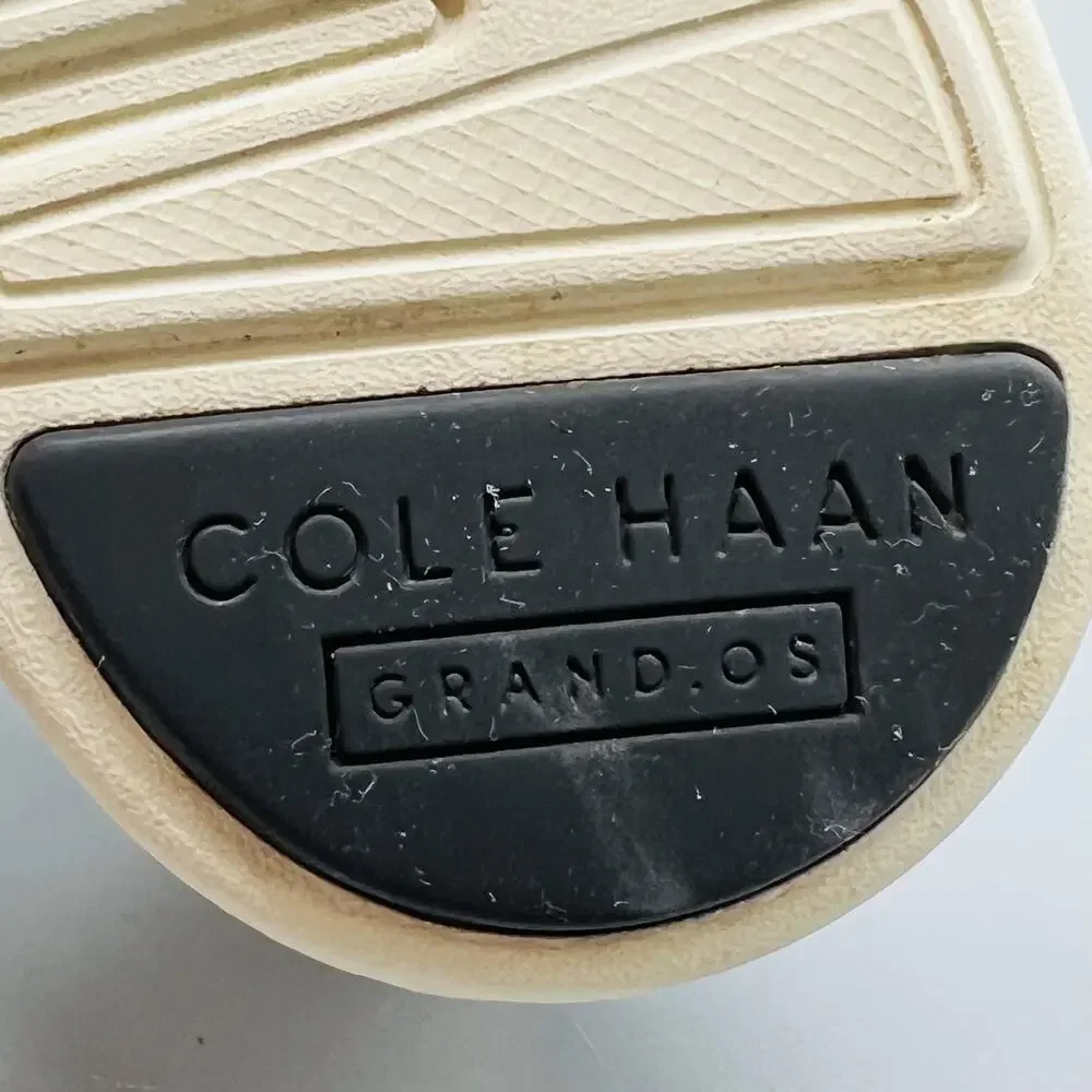 Cole Haan Shoes Mens 8 Gray Leather Grand OS Wingtip Oxford Dress Brogue Comfort